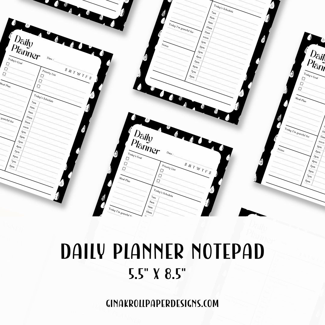 daily-planner-notepad-5-5-x-8-5-gina-kroll-paper-designs for Free Printable Planner Pages 5 5 X 8 5 Daily Planner Notepad 5.5 x 8.5 – Gina Kroll Paper Designs for Free Printable Planner Pages 5 5 X 8 5
