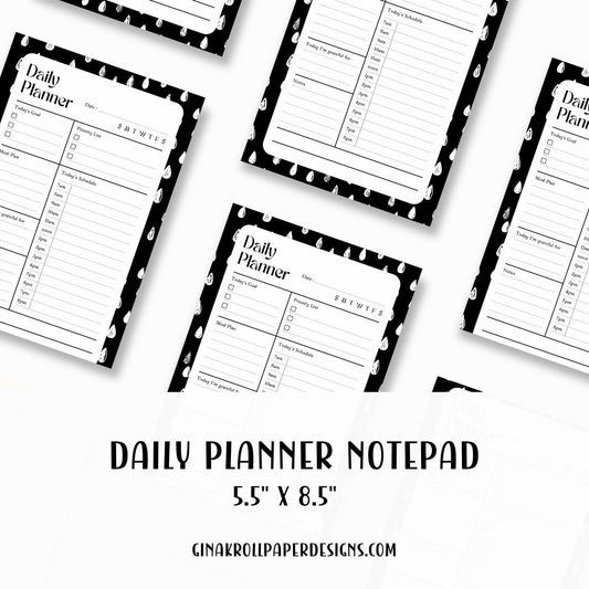 Daily Planner Notepad 5.5 x 8.5