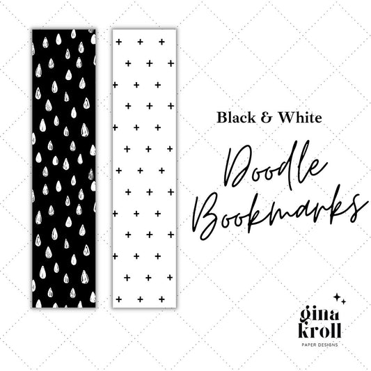 Black & White Doodle Bookmark 2.0