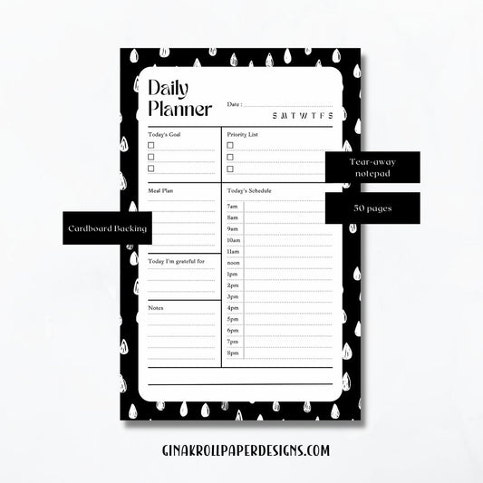 Daily Planner Notepad 5.5 x 8.5