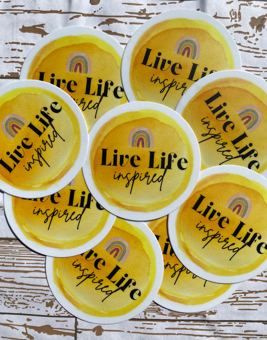 Live Life Inspired Vinyl Sticker