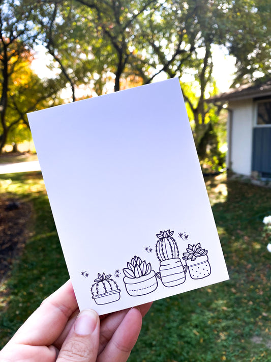 Cactus Notepad 4" x 5.5"