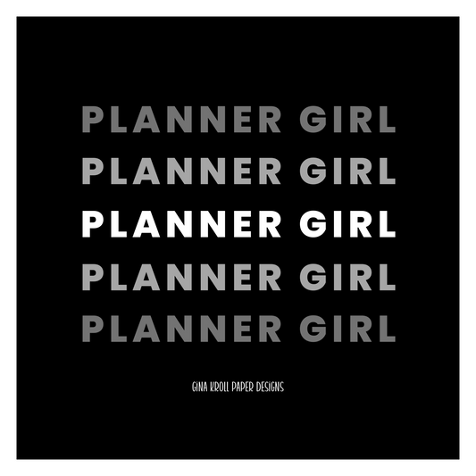 0-NEW! Planner Girl Vinyl Sticker