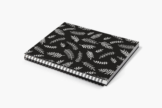 CLEARANCE - Black Floral Notebook - OOPS