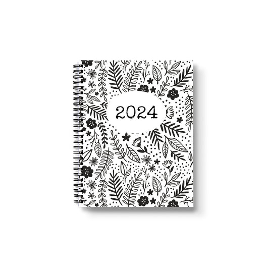 CLEARANCE - 2024 White Floral Notebook